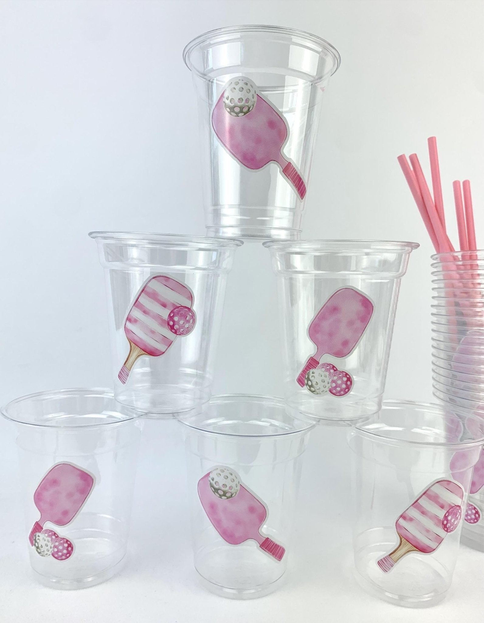 Pink Pickleball Party Cups - Stesha Party