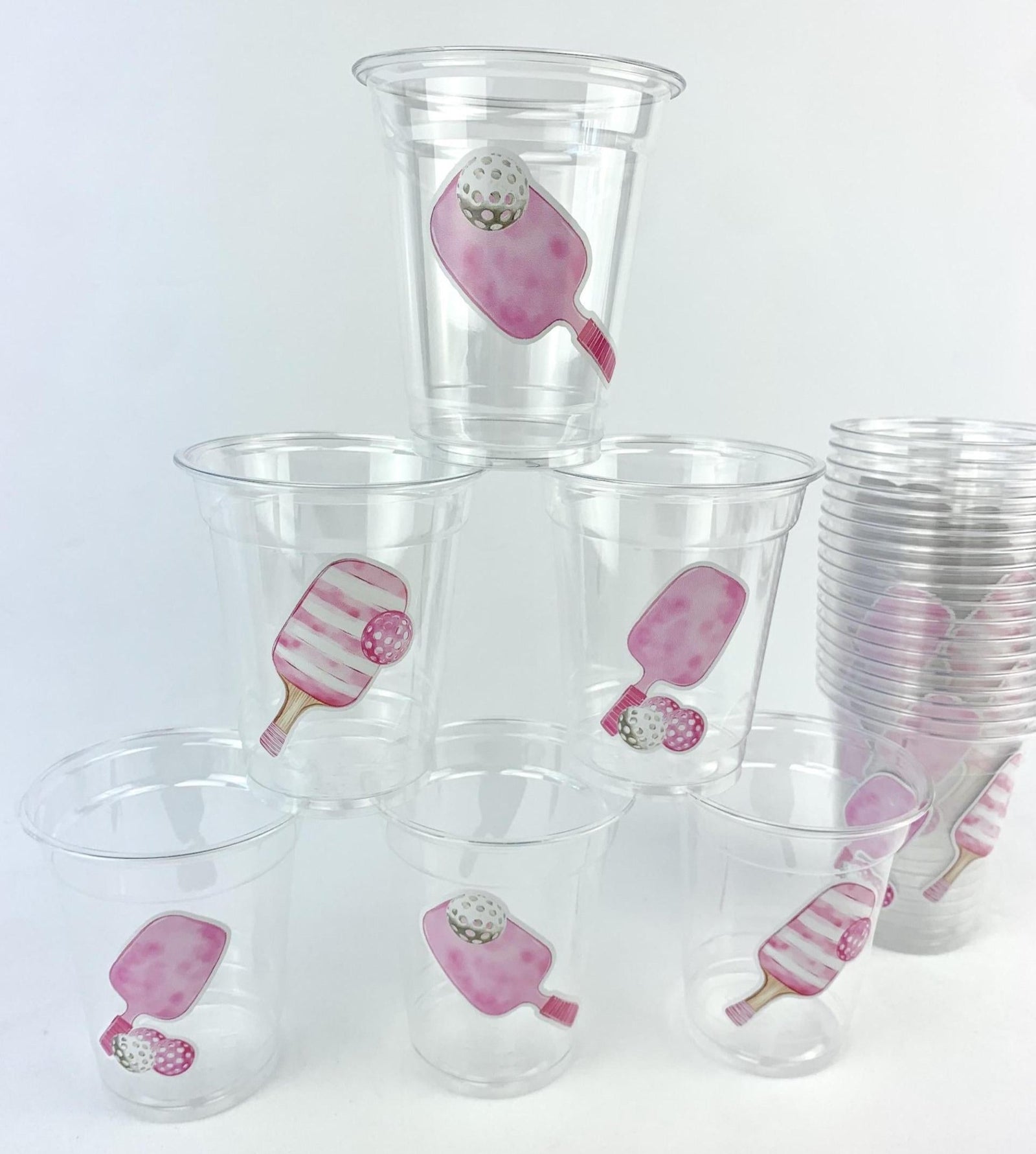 Pink Pickleball Party Cups - Stesha Party