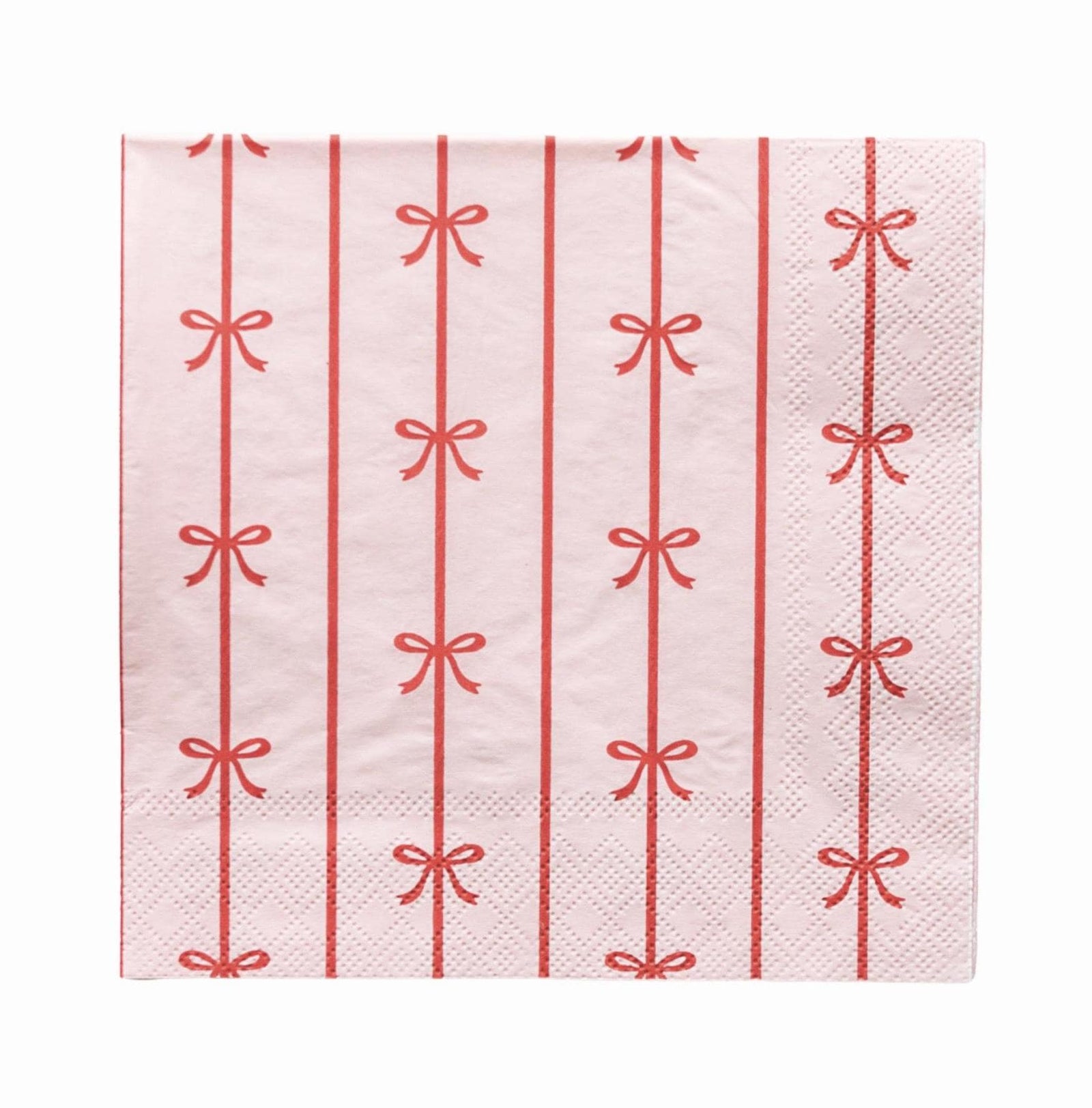 Pink & Red Bow Party Napkins - Stesha Party