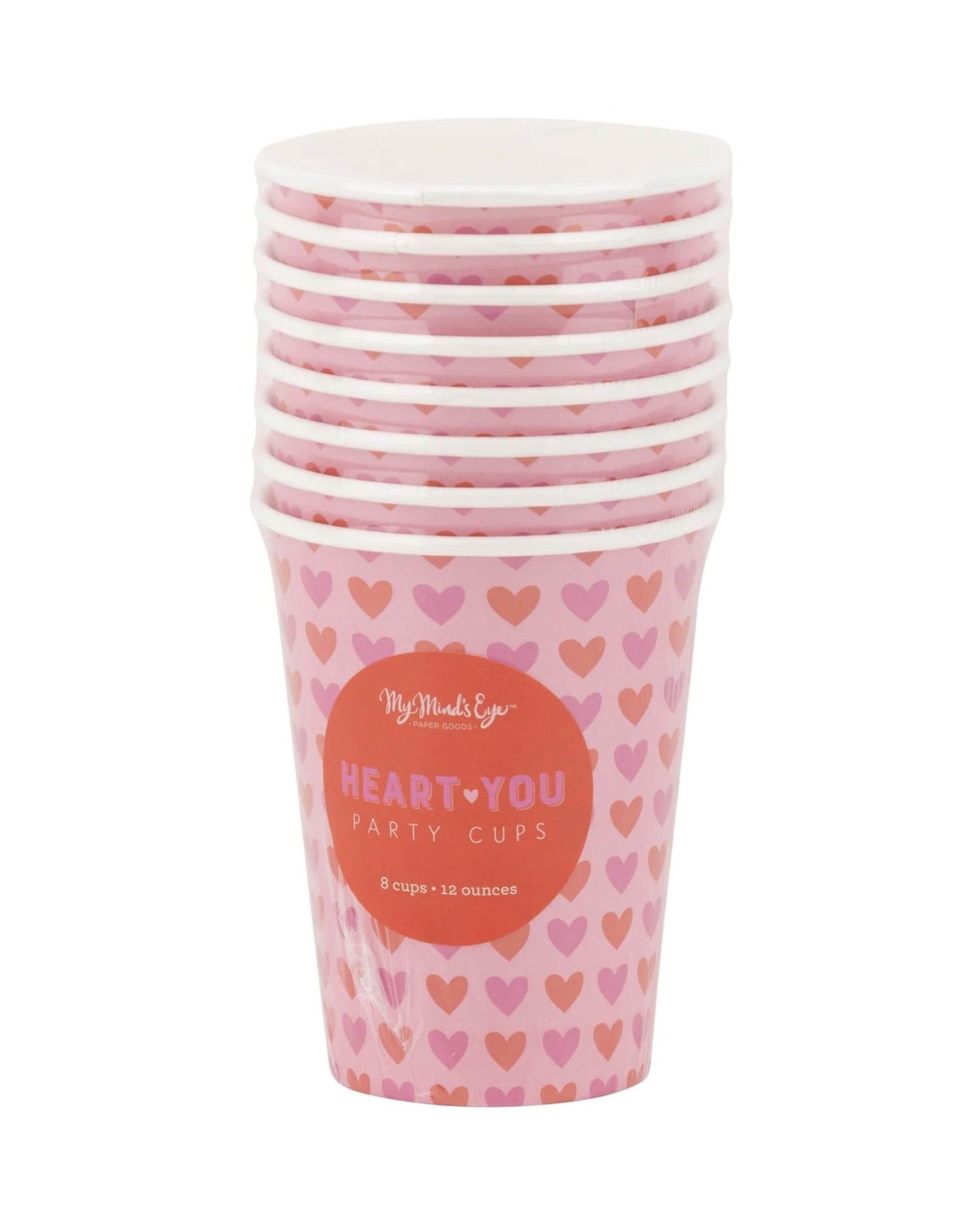 Pink & Red Heart Party Cups - Stesha Party