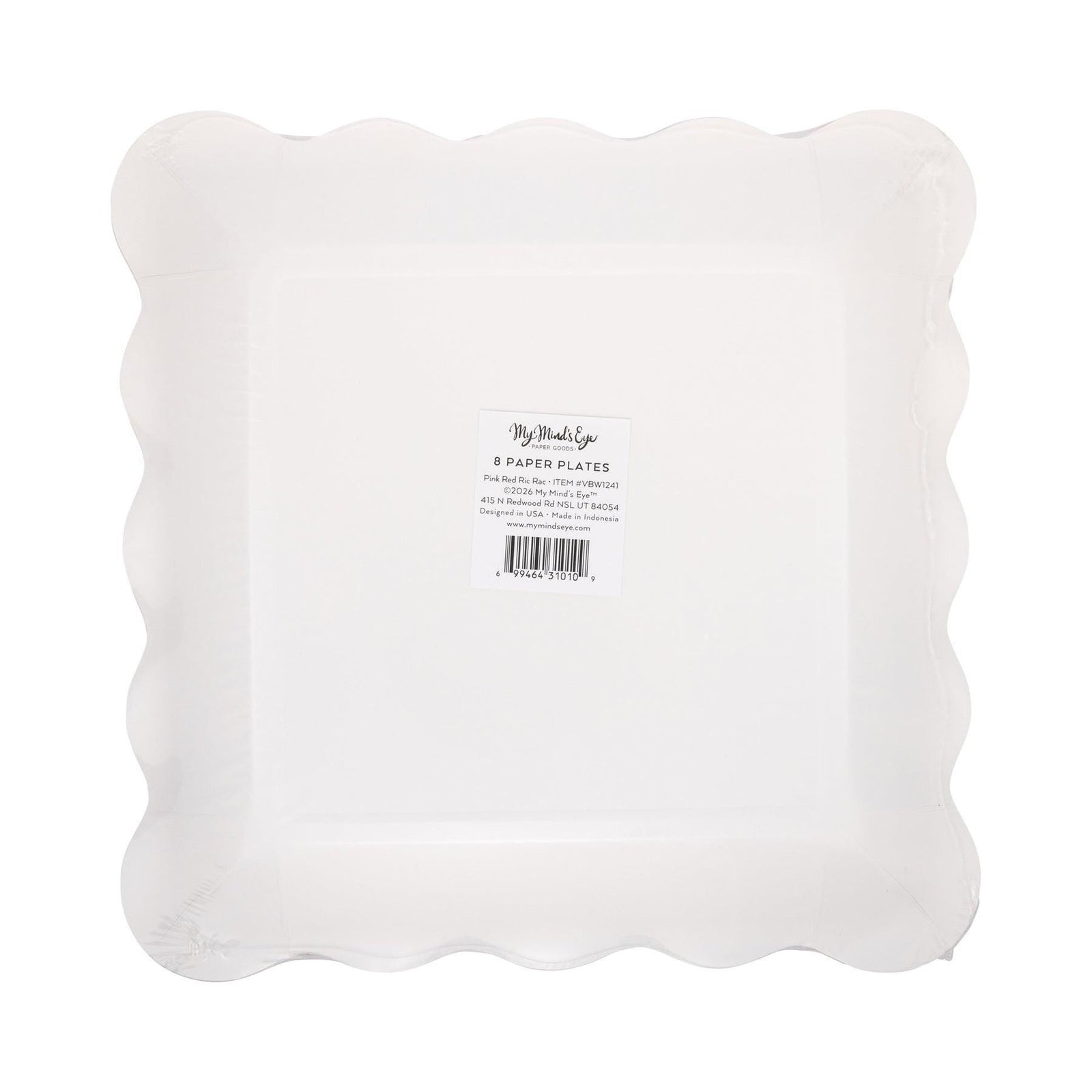 Pink & Red Scalloped Party Plates 10" - Stesha Party