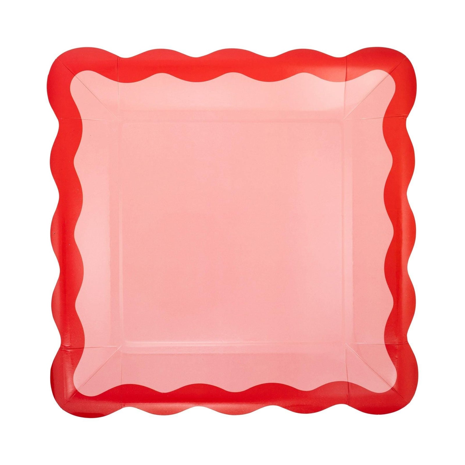 Pink & Red Scalloped Party Plates 10" - Stesha Party