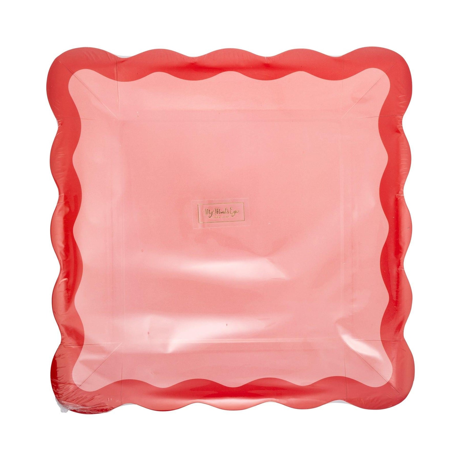Pink & Red Scalloped Party Plates 10" - Stesha Party