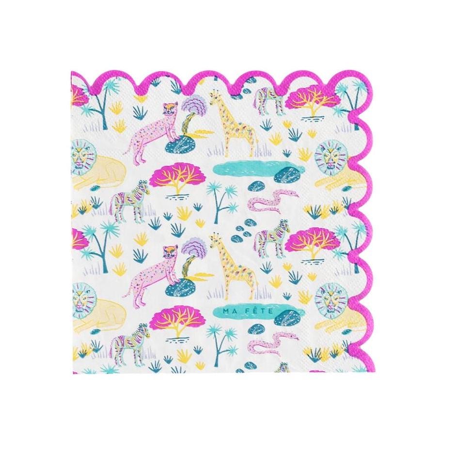 Pink Safari Napkins - Stesha Party