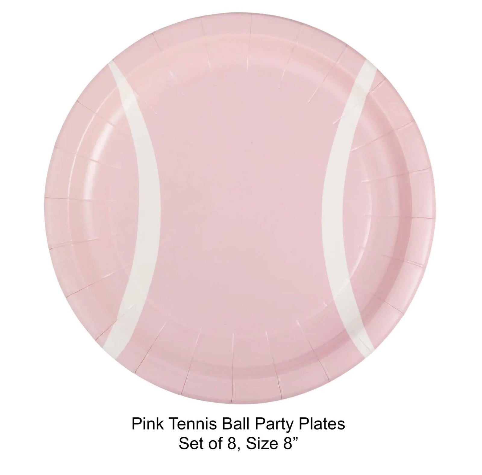 Pink Tennis Ball Plates - Stesha Party