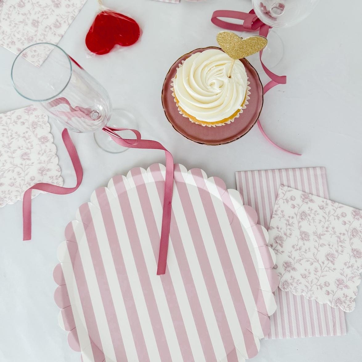 Pink Toile Napkins 24ct - Stesha Party
