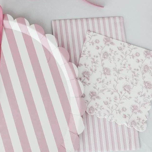 Pink Toile Napkins 24ct - Stesha Party