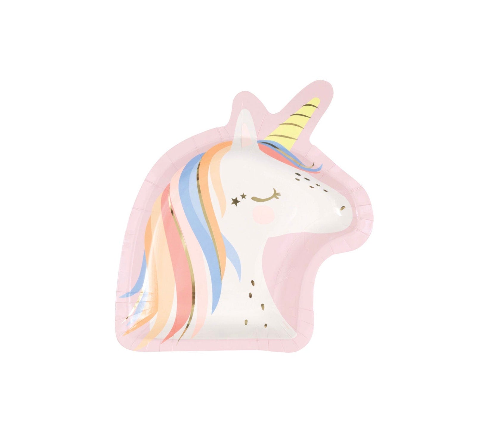 Pink Unicorn Head Plates - Stesha Party