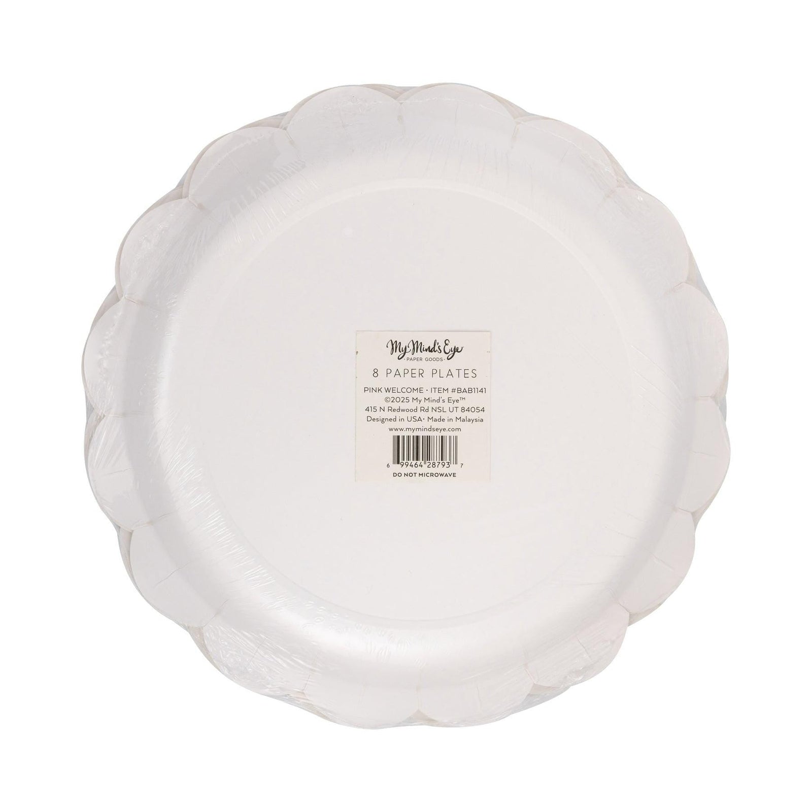 Pink Welcome Baby Plates 8ct - Stesha Party