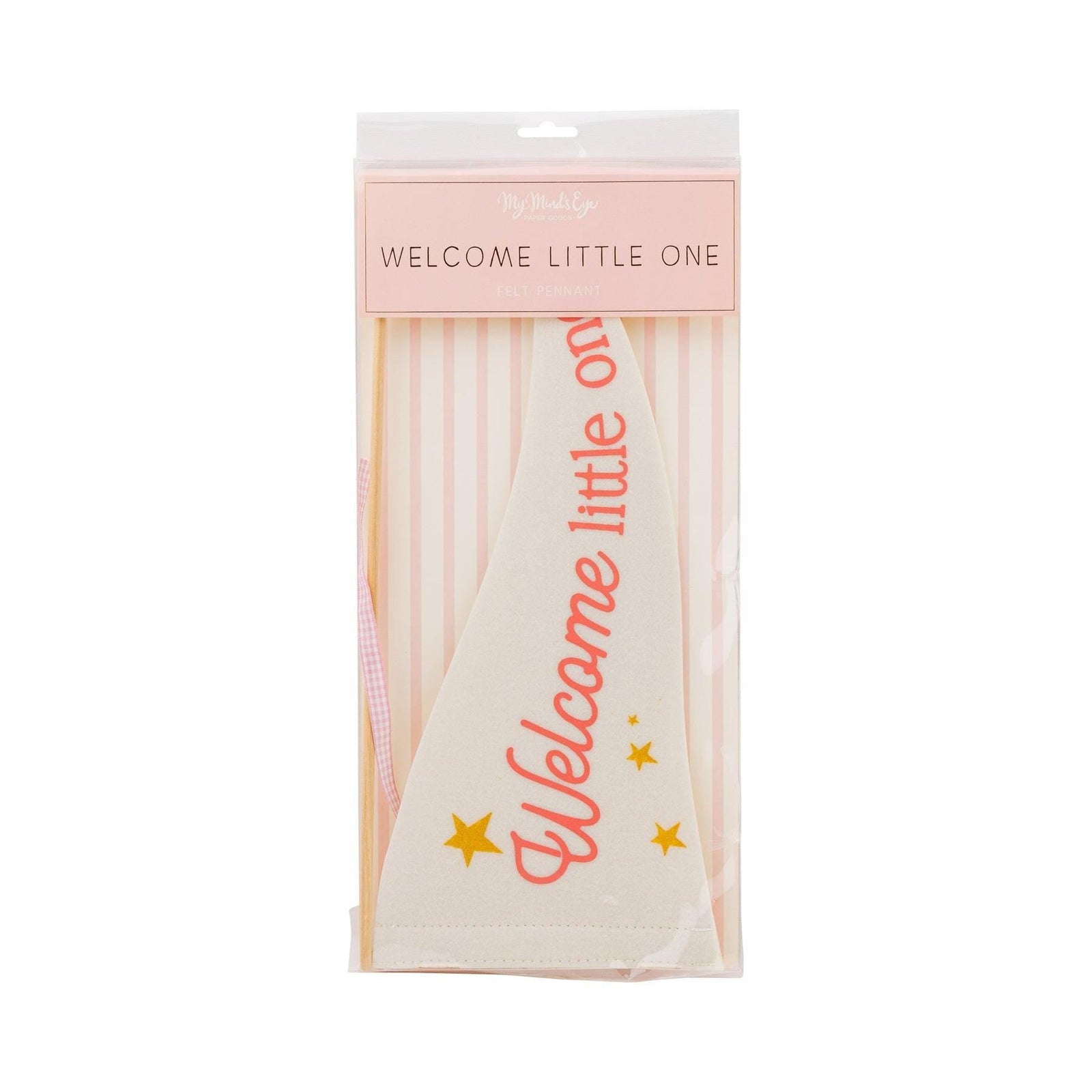 Pink Welcome Little One Felt Flag - Stesha Party