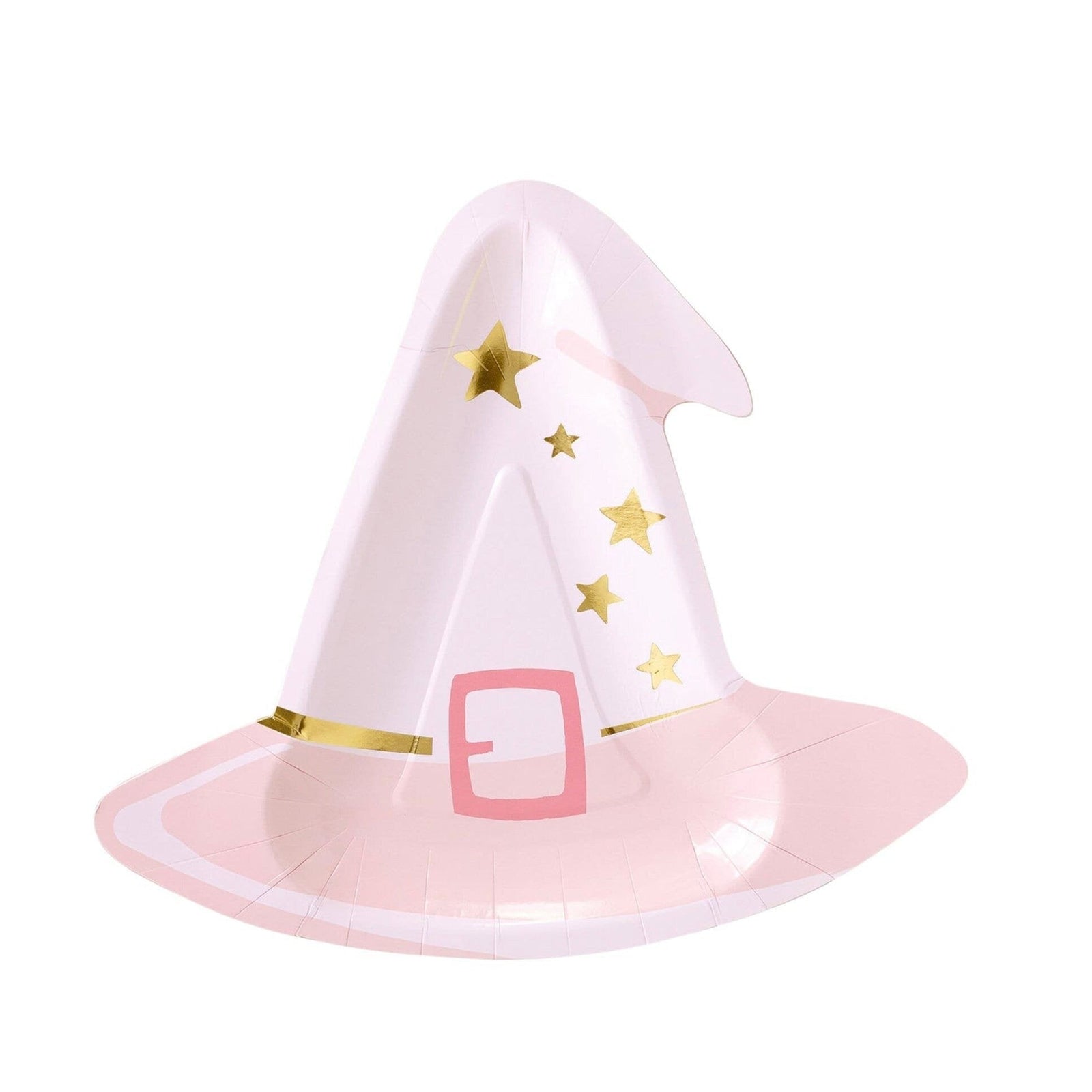 Pink Witch Hat Paper Plates 8ct - Stesha Party
