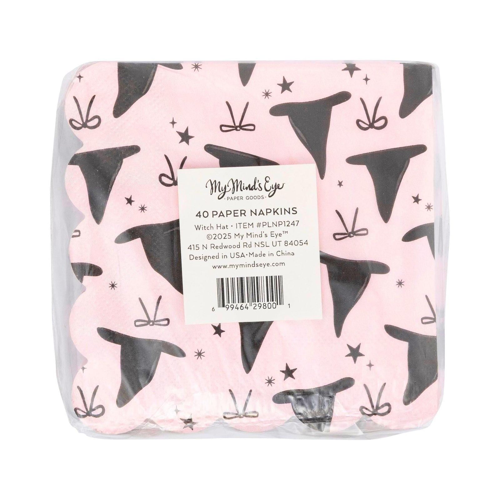 Pink Witch Hats Napkins 24ct - Stesha Party