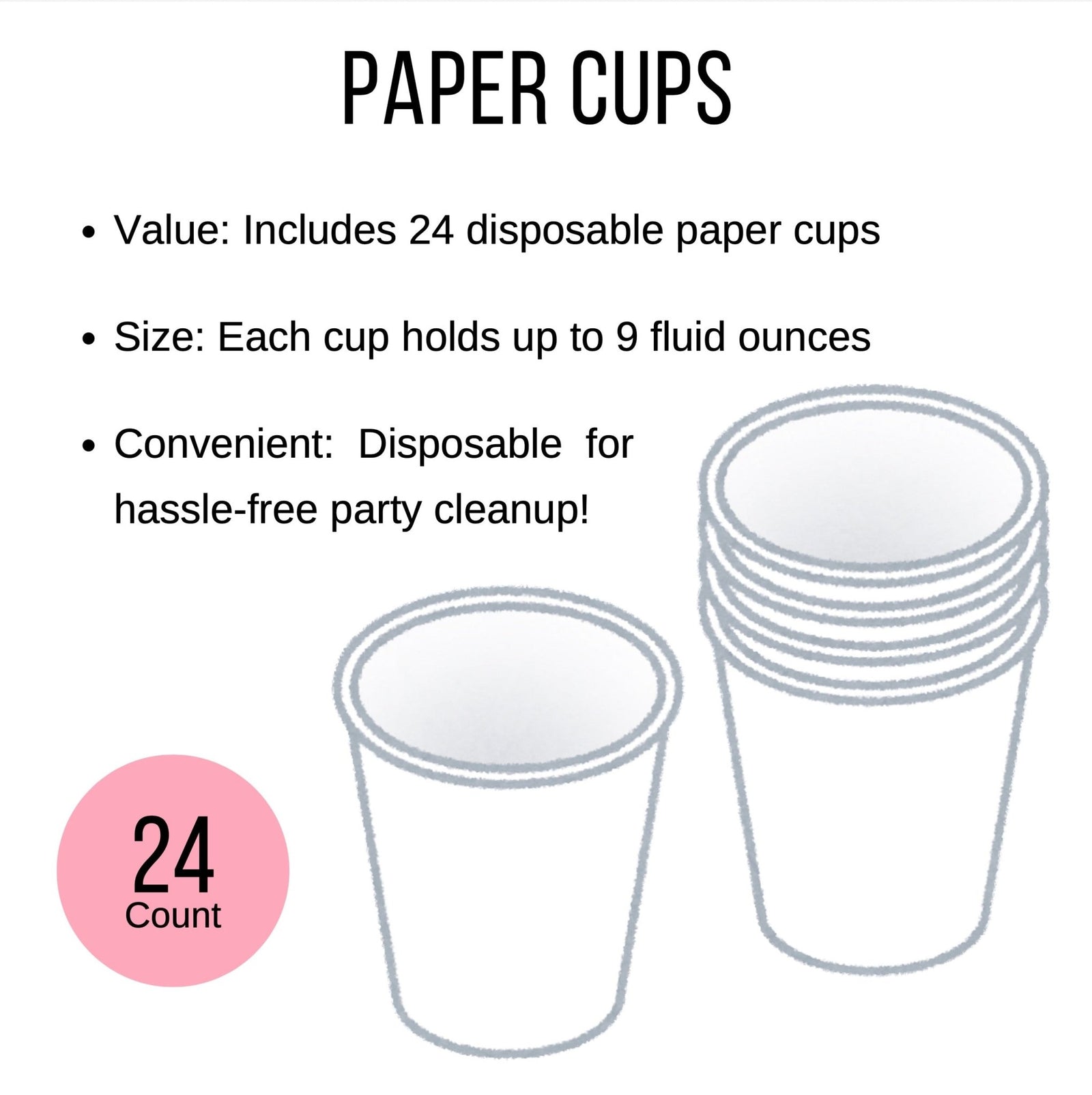 Pink Woodland Party Cups - Stesha Party