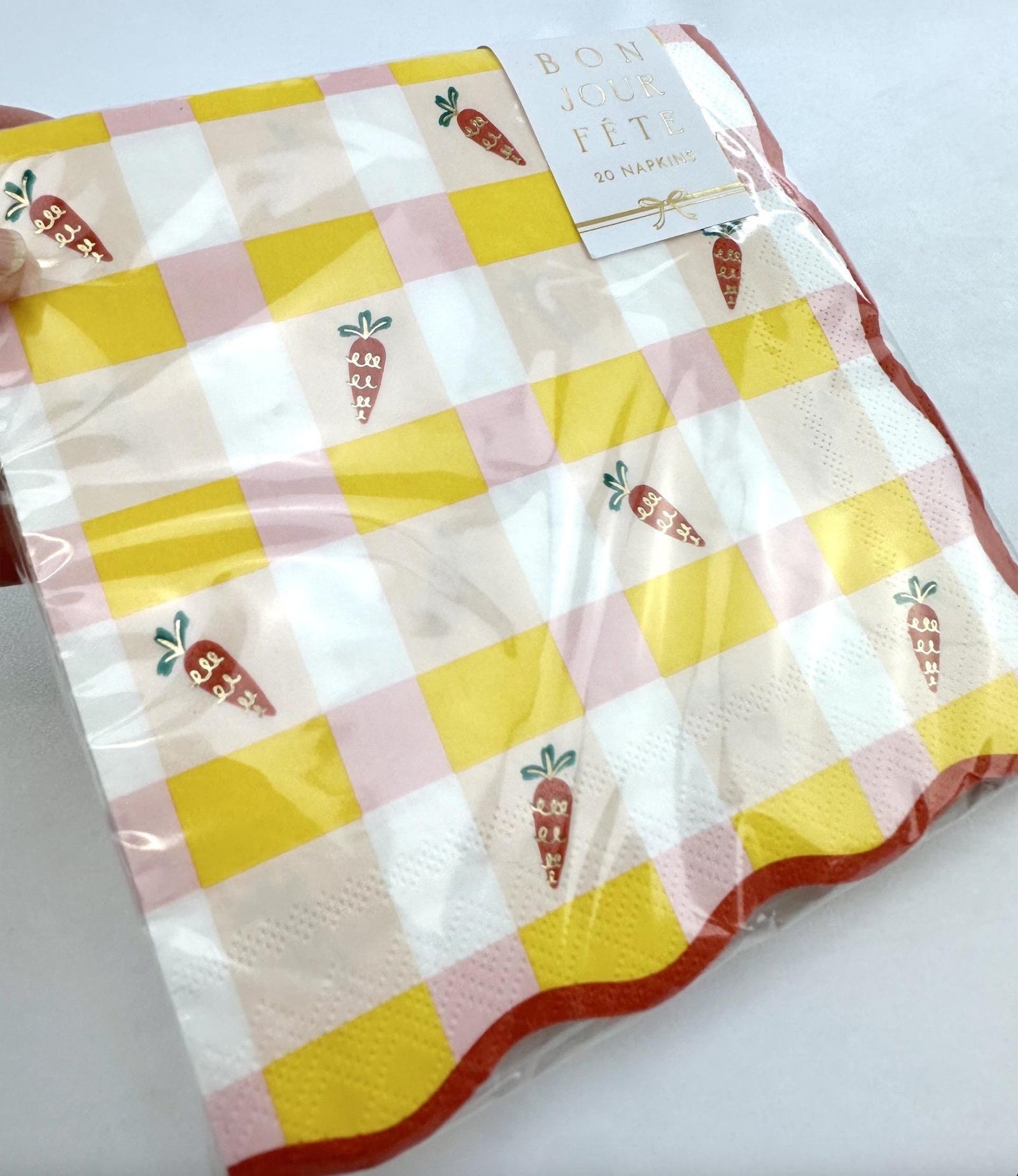 Pink & Yellow Carrot Party Napkins 20ct - Stesha Party