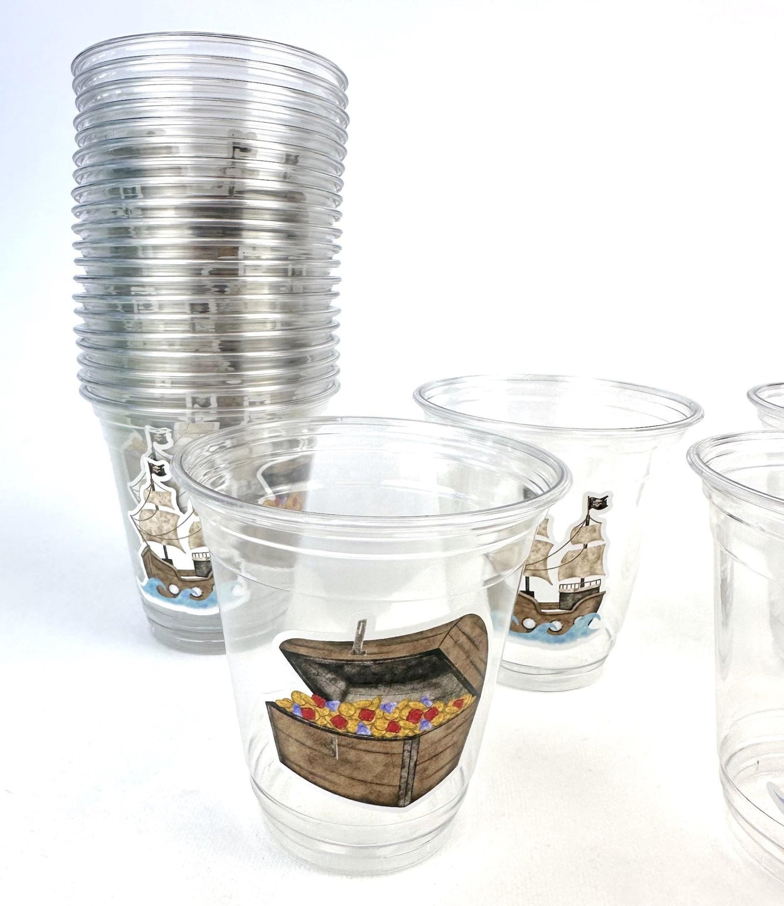 Pirate Birthday Party Cups 24ct - Stesha Party