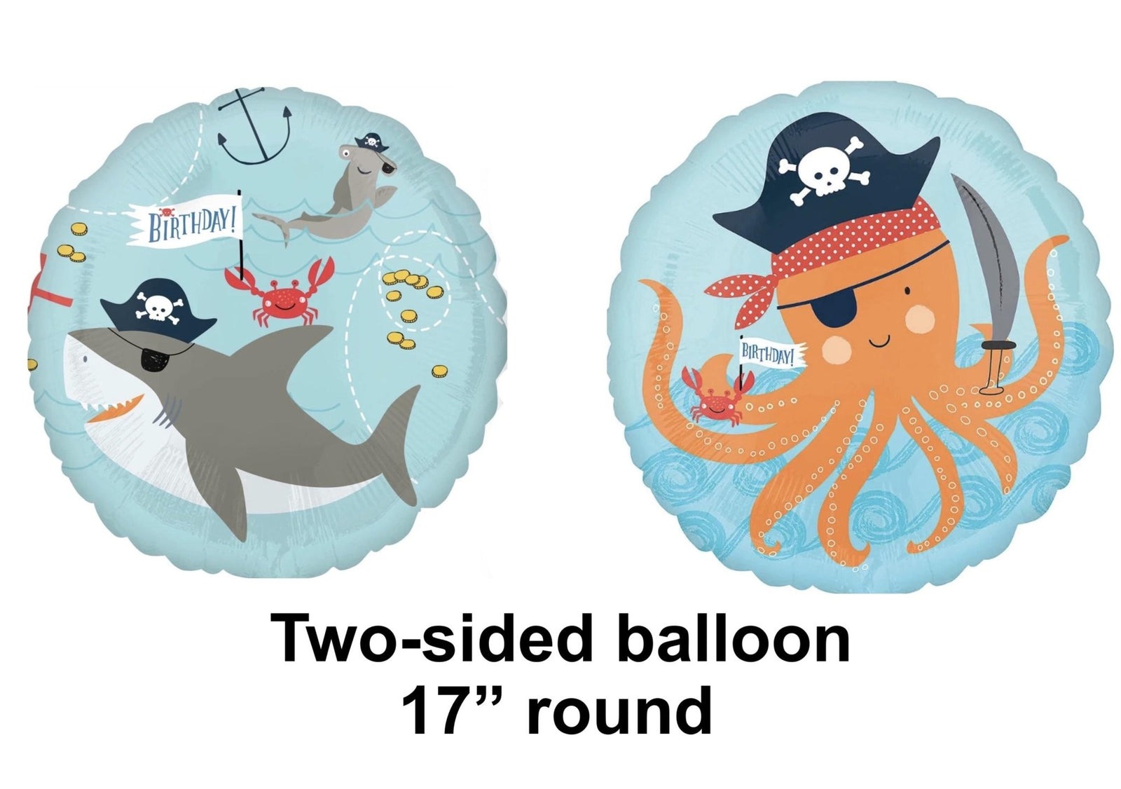 Pirate Ocean Birthday Balloon - Stesha Party