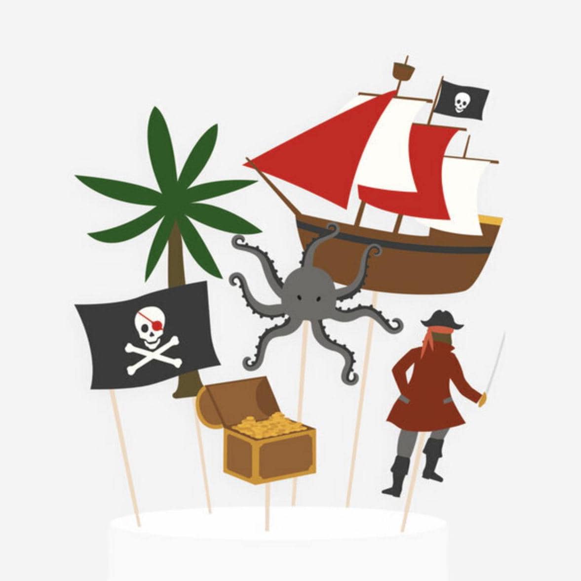 Pirate Ship Cake Toppers - Stesha Party