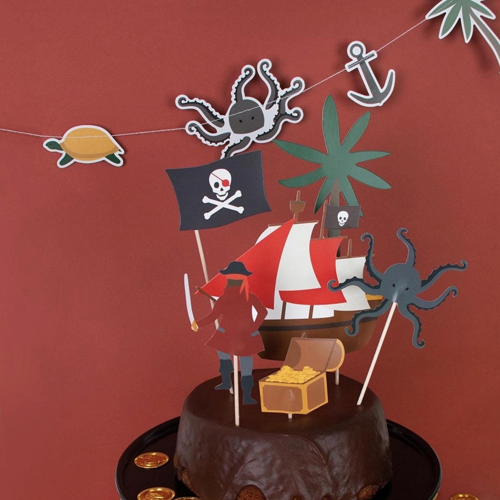 Pirate Ship Cake Toppers - Stesha Party