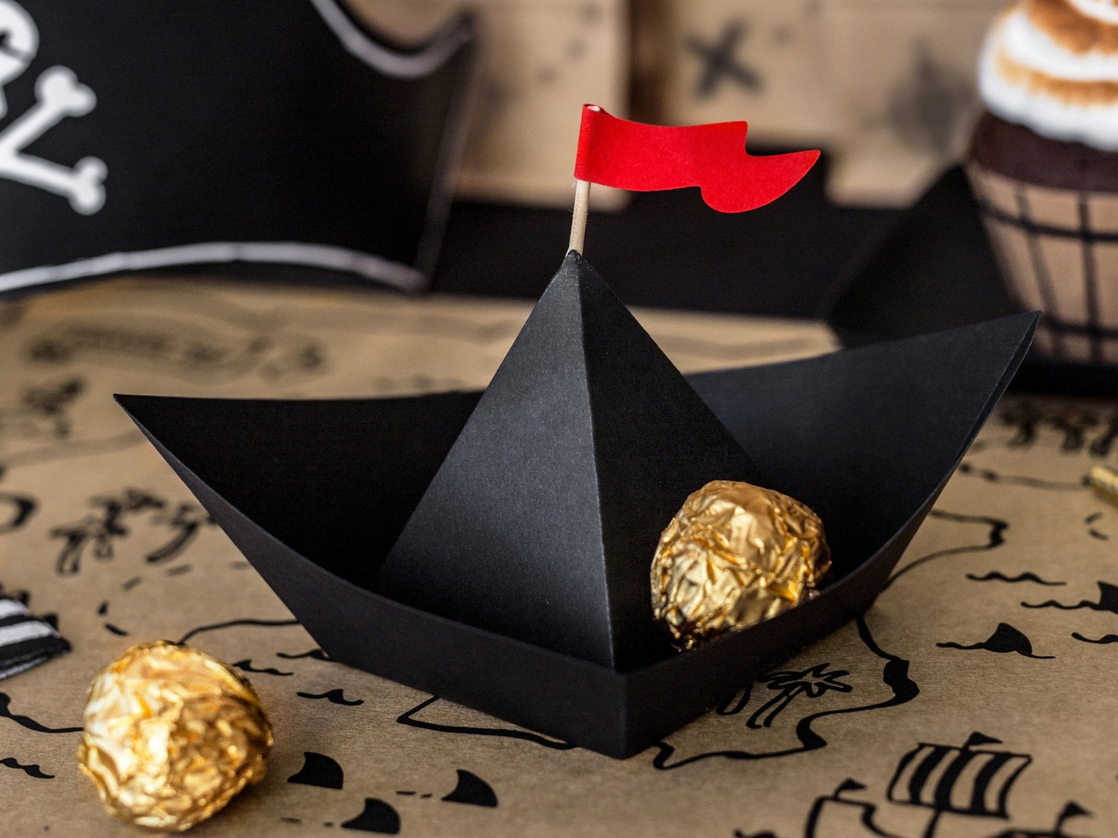 Pirate Ship Favor Boxes 6ct - Stesha Party