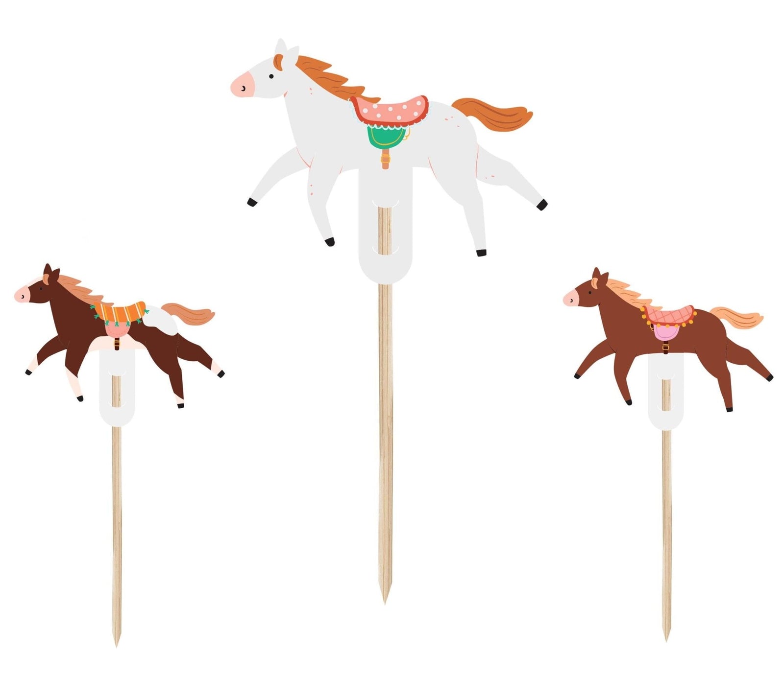 Pony Cake Toppers 6ct - Stesha Party