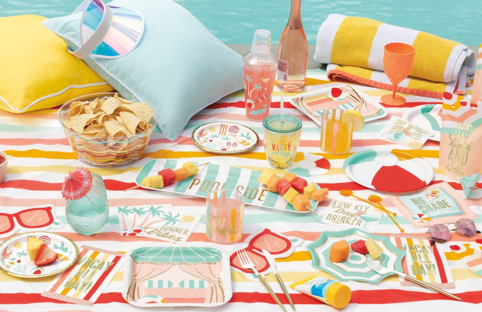 Pool Side Plastic Party Tray - Stesha Party