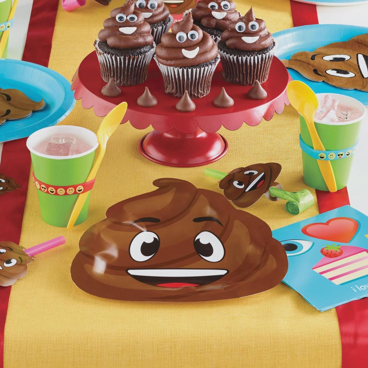 Poop Emoji Plates 8ct - Stesha Party