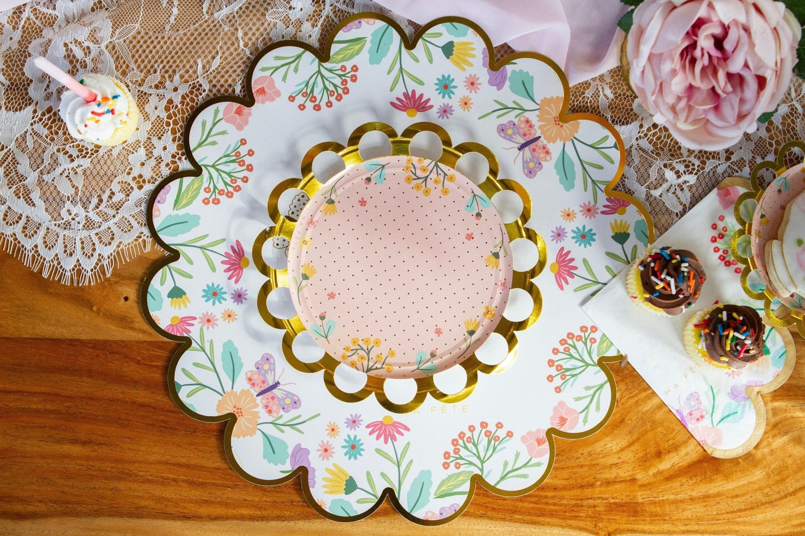 Princess Tea Party Dessert Plates - Stesha Party