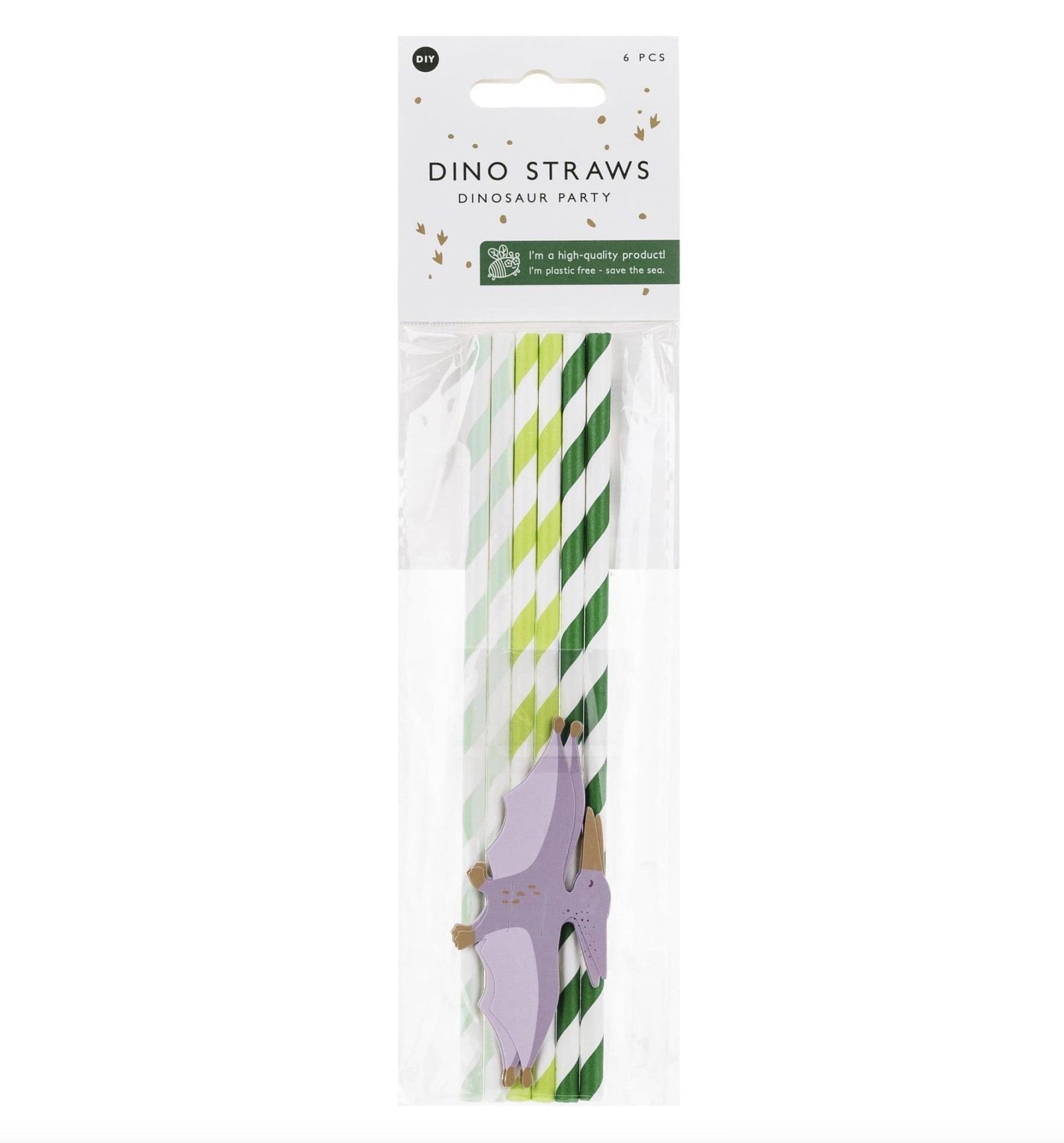 Pterodactyl Dinosaur Straws 6ct - Stesha Party