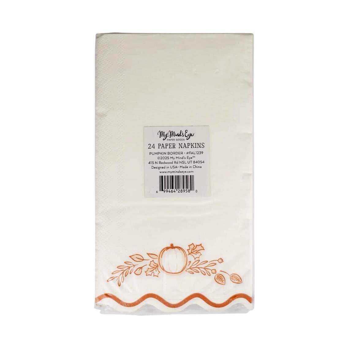 Pumpkin Paper Napkins 24ct - Stesha Party