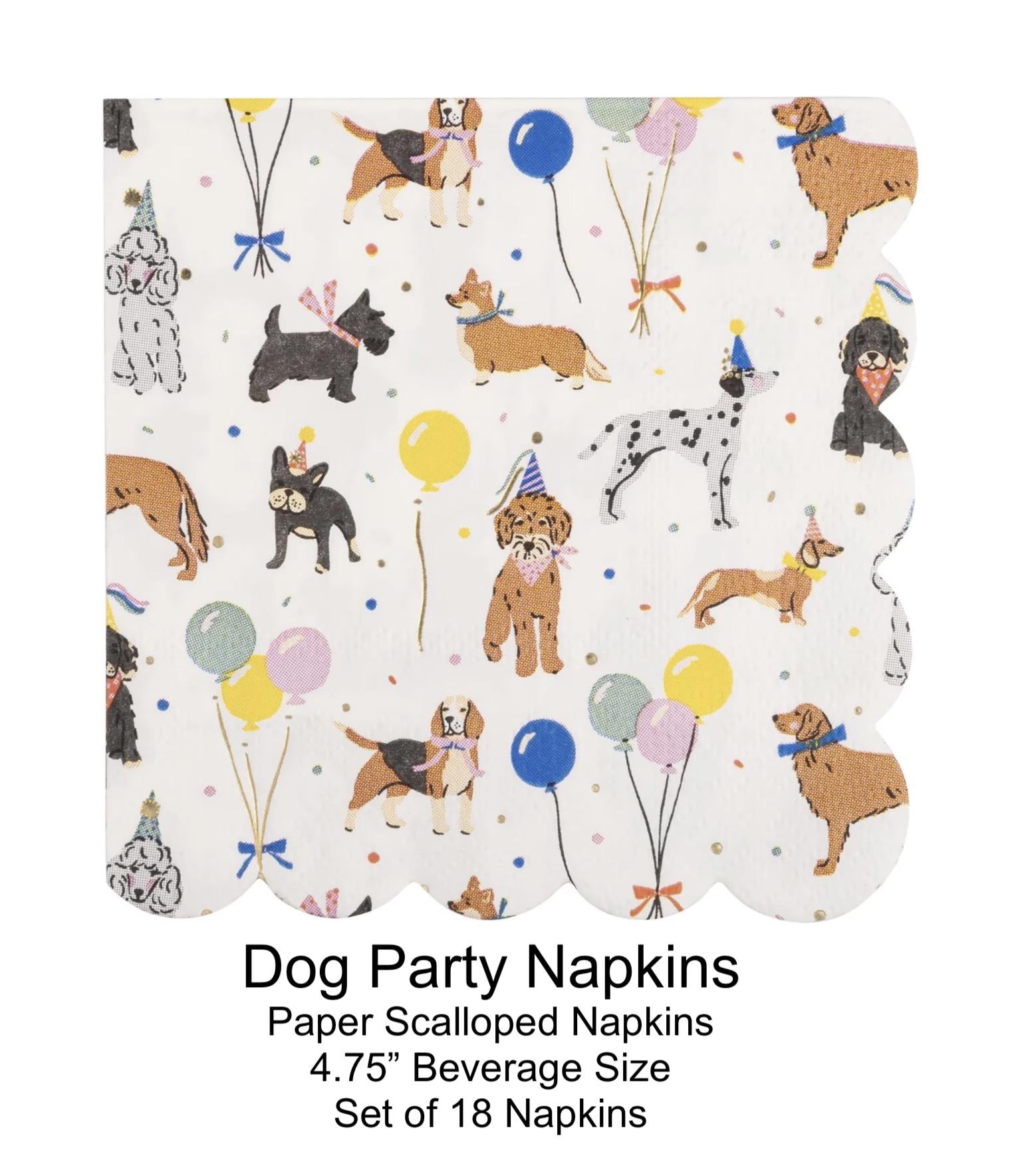 Puppy Birthday Napkins 18ct - Stesha Party