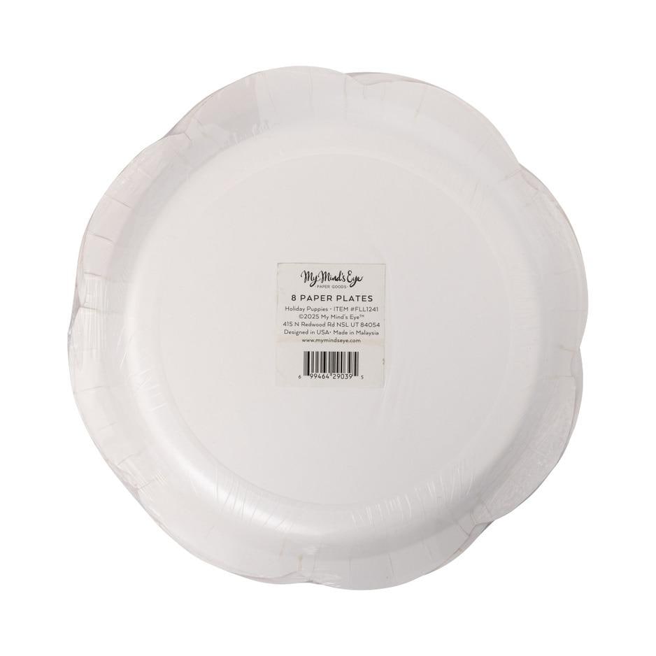 Puppy Christmas Plates 8ct - Stesha Party