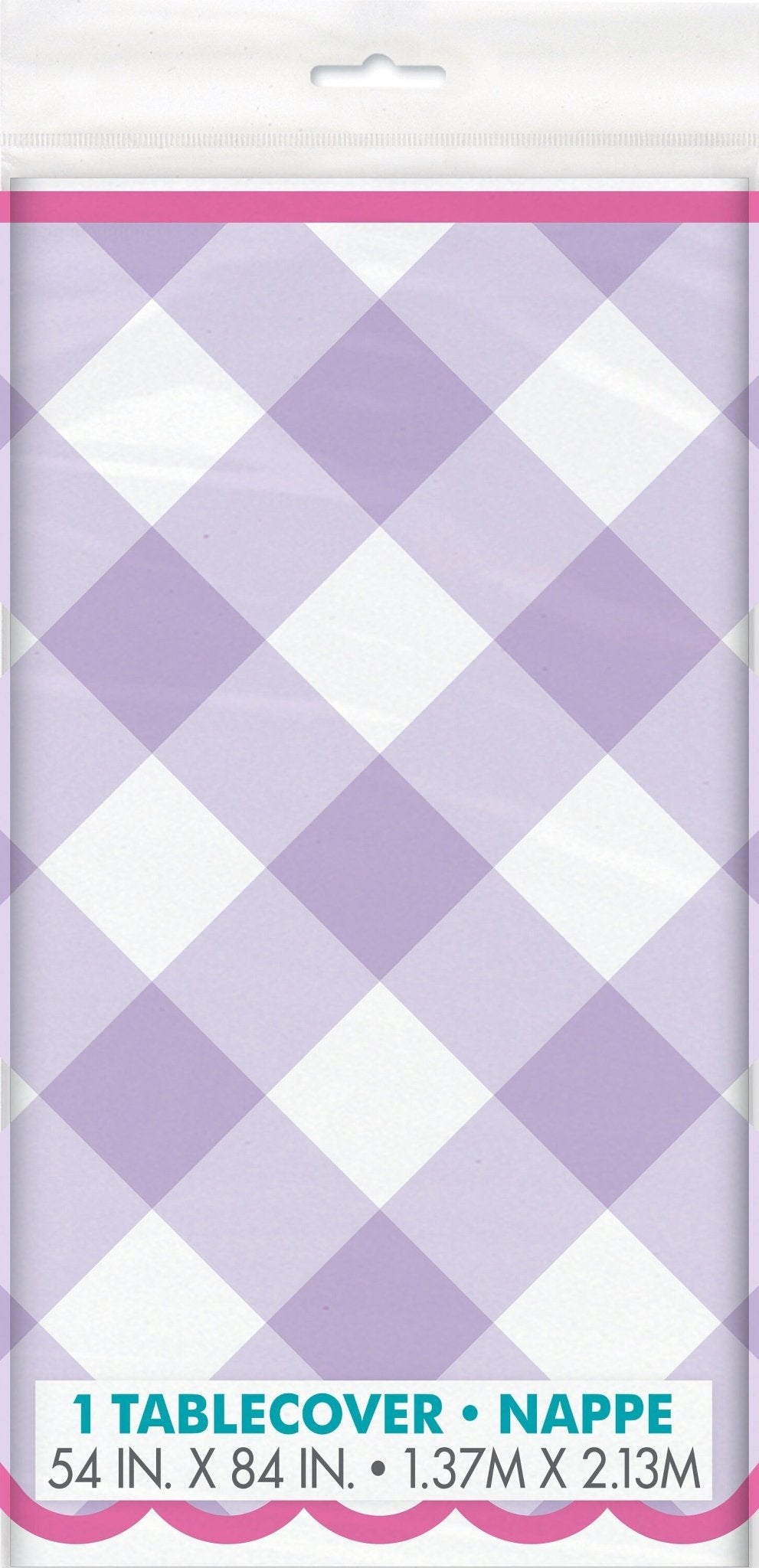 Purple Gingham Party Tablecloth - Stesha Party