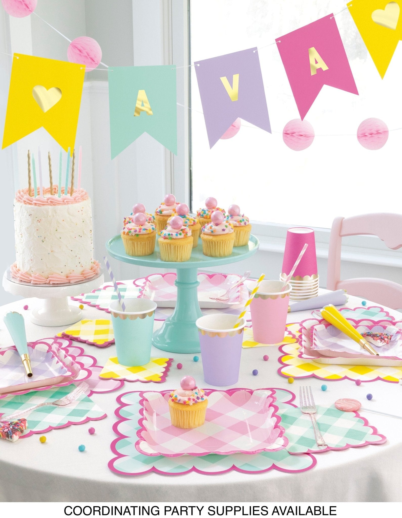 Purple Gingham Party Tablecloth - Stesha Party