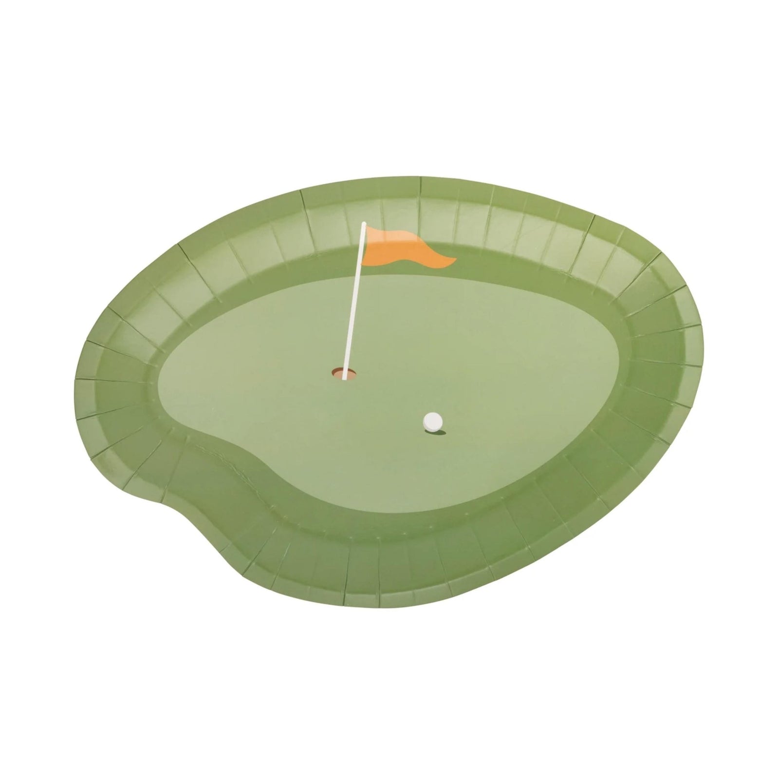Putting Green Golf Plates 8ct - Stesha Party