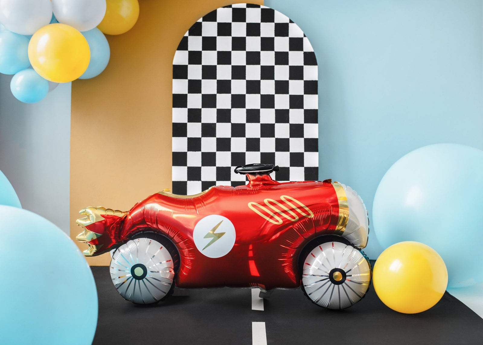 Race Car Birthday Balloon - Stesha Party