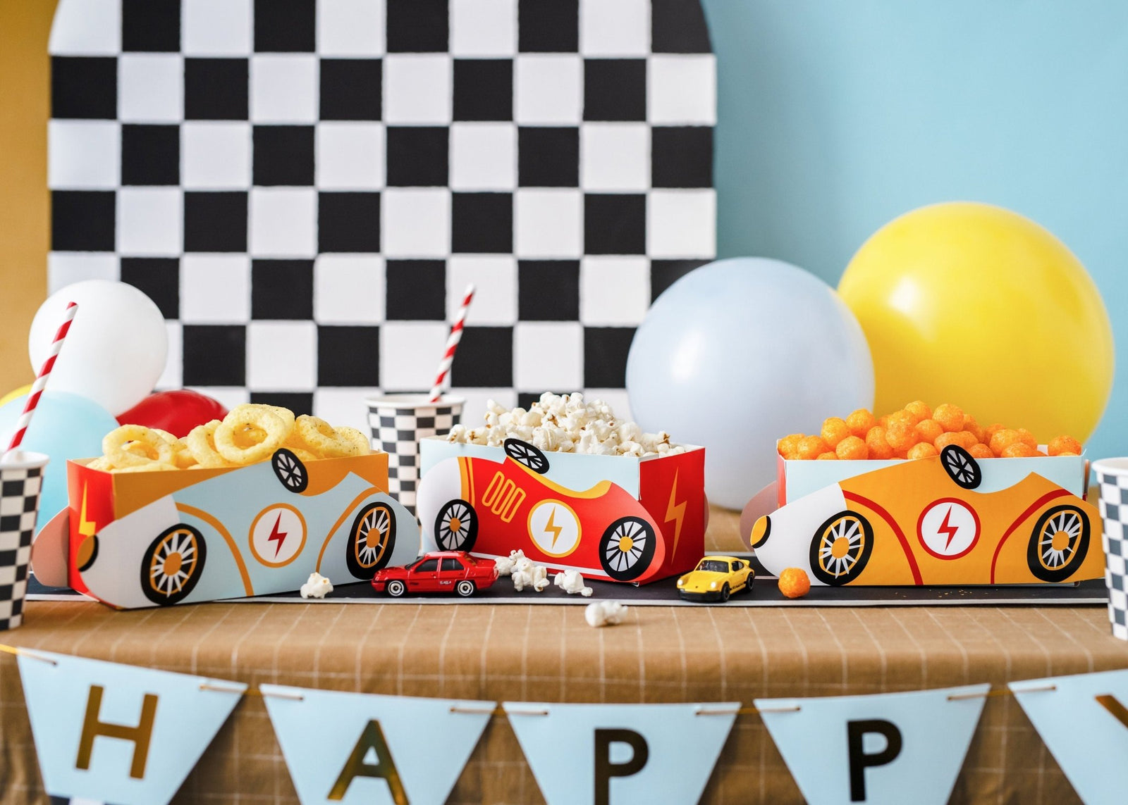 Race Car Snack Boxes - Stesha Party