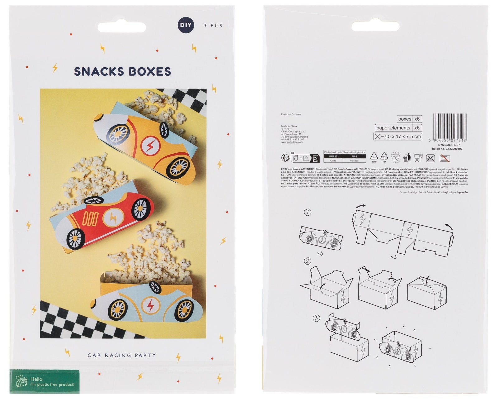 Race Car Snack Boxes - Stesha Party
