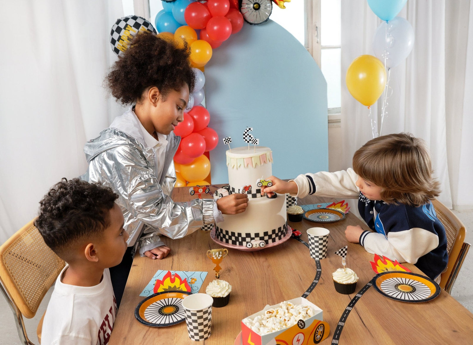 Race Car Wheel Plates - Stesha Party