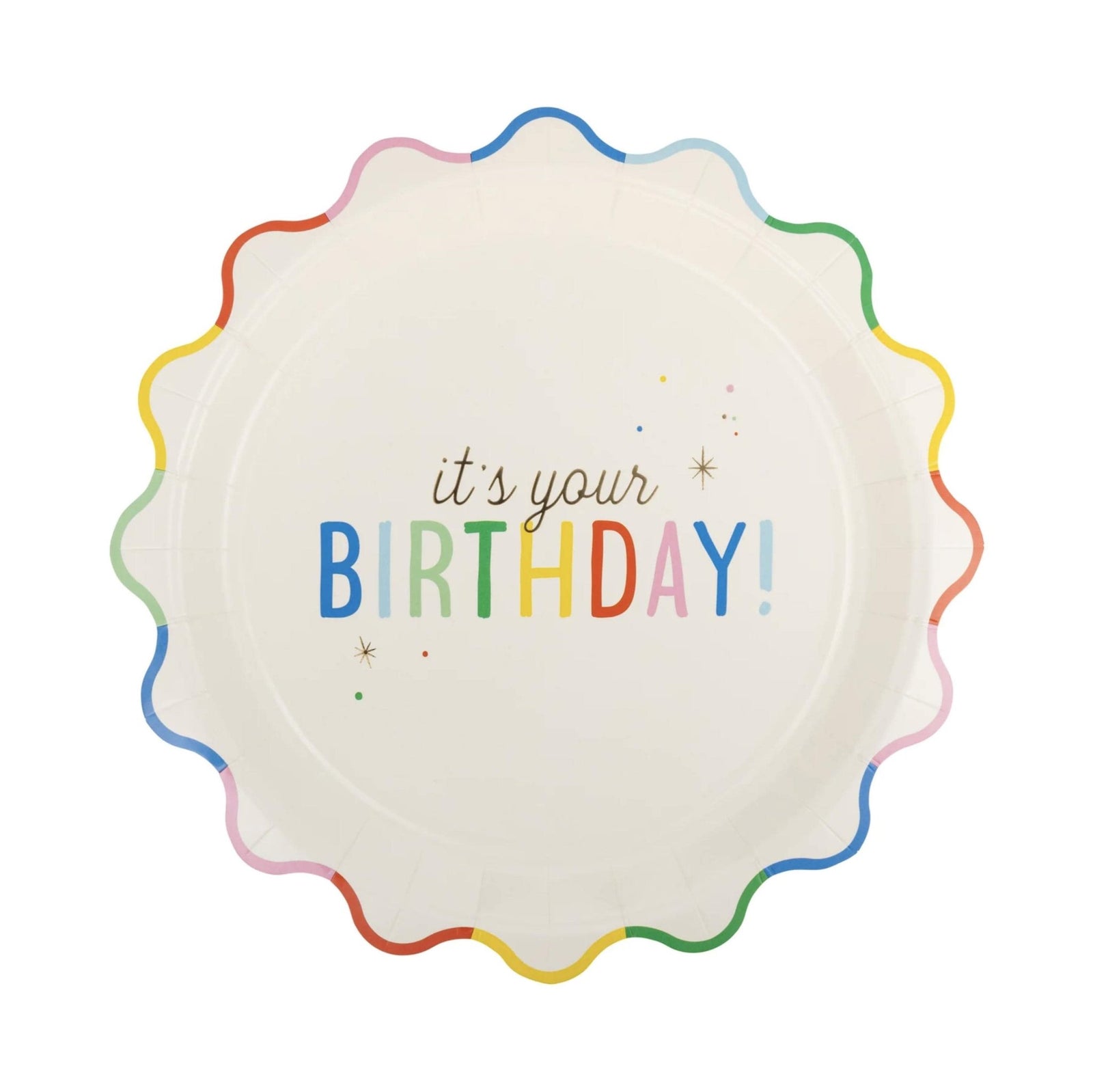 Rainbow Birthday Plates 8ct - Stesha Party