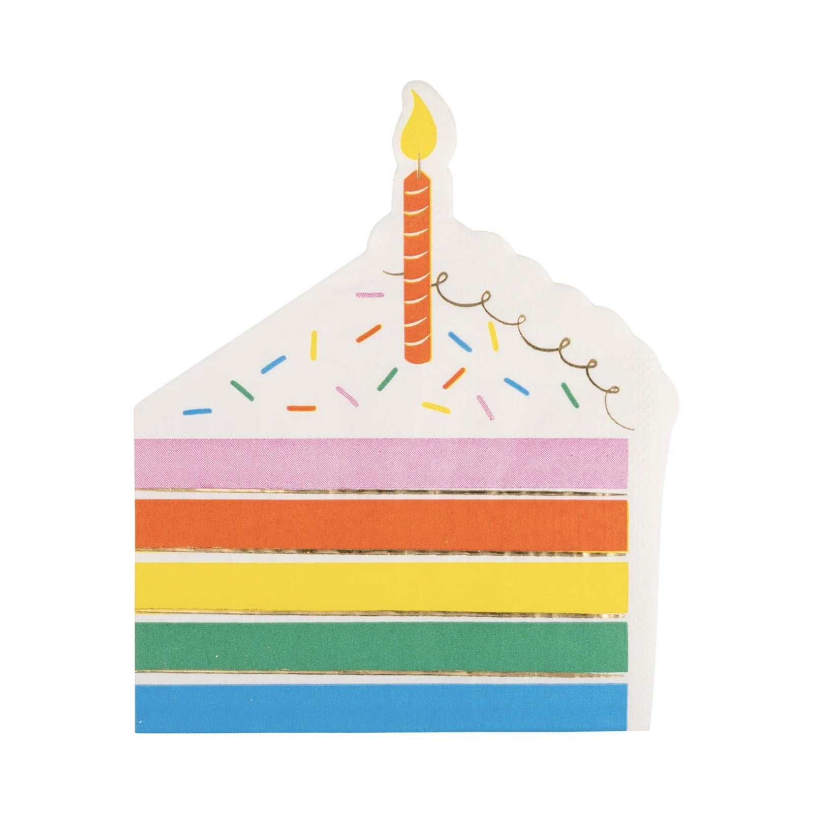 Rainbow Cake Napkins 18ct - Stesha Party