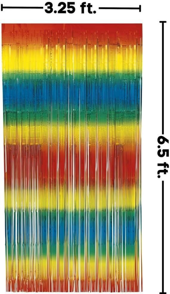Rainbow Foil Fringe Door Curtain - Stesha Party