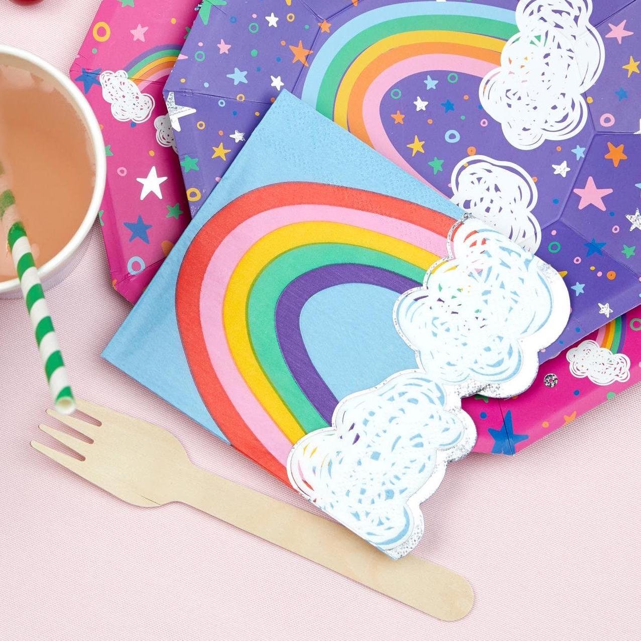 Rainbow Party Napkins - Stesha Party