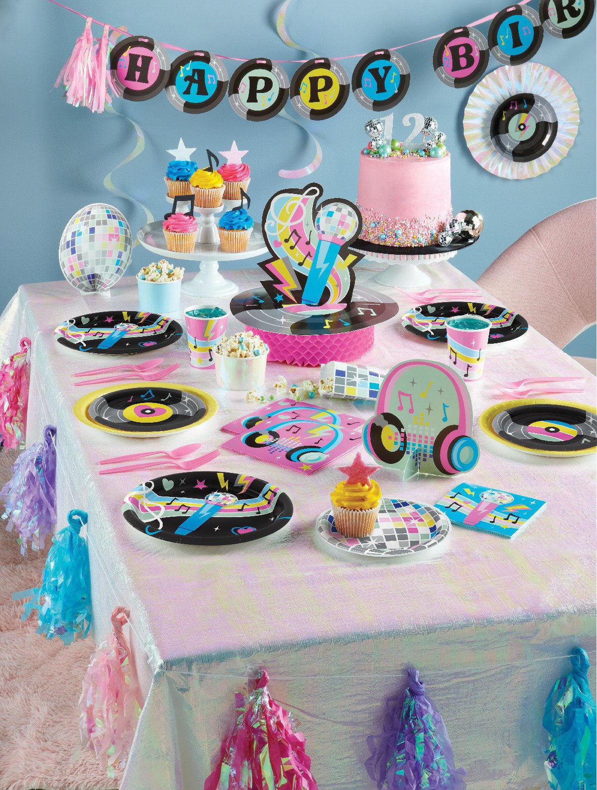 Record Paper Plates - Stesha Party