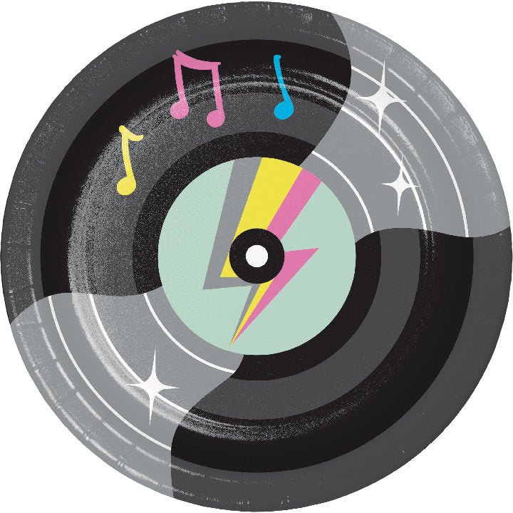 Record Paper Plates - Stesha Party