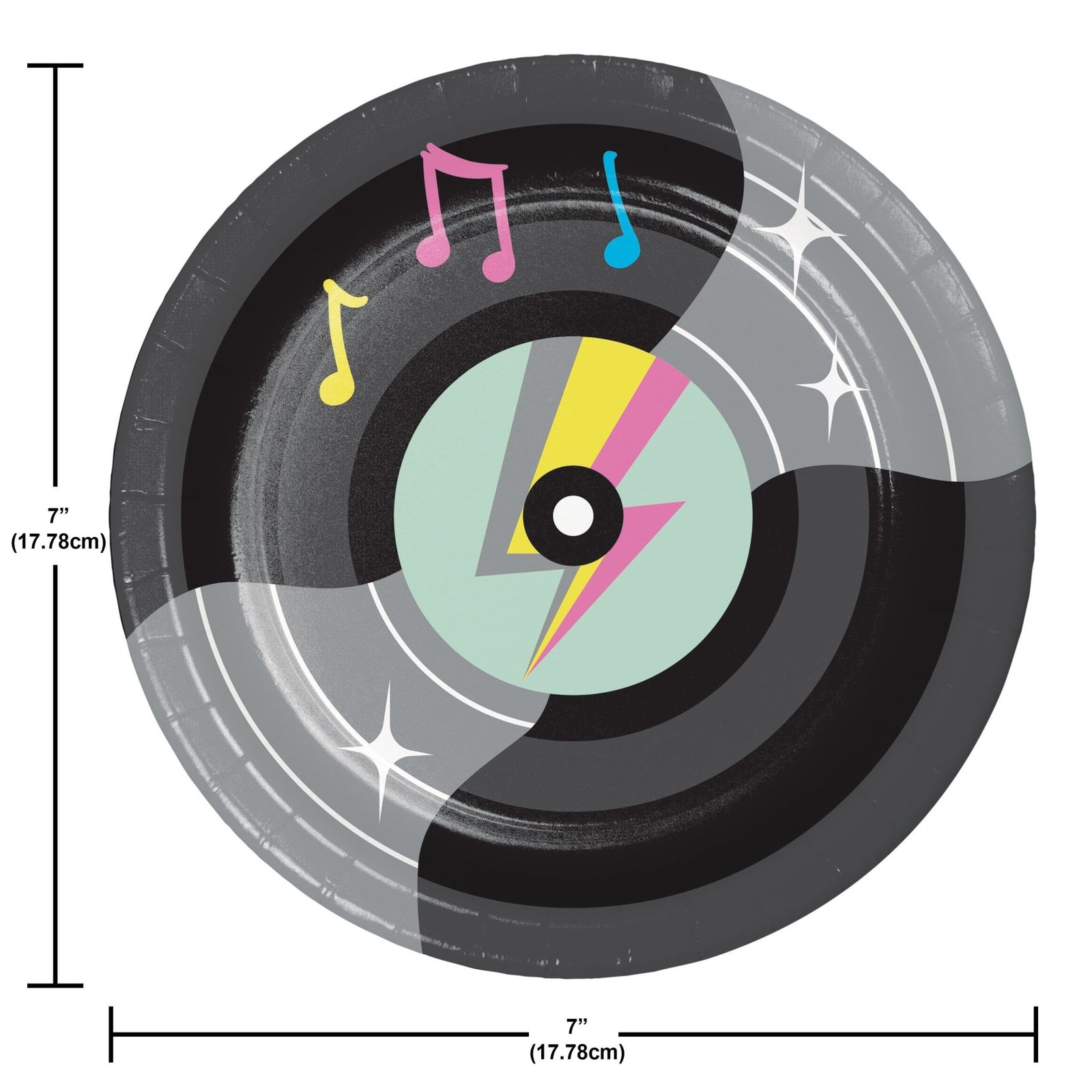 Record Paper Plates - Stesha Party