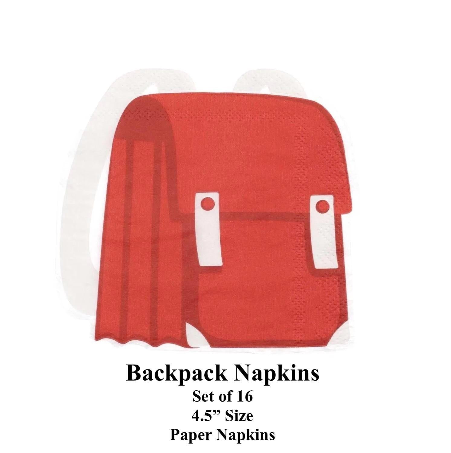 Red Backpack Napkins - Stesha Party
