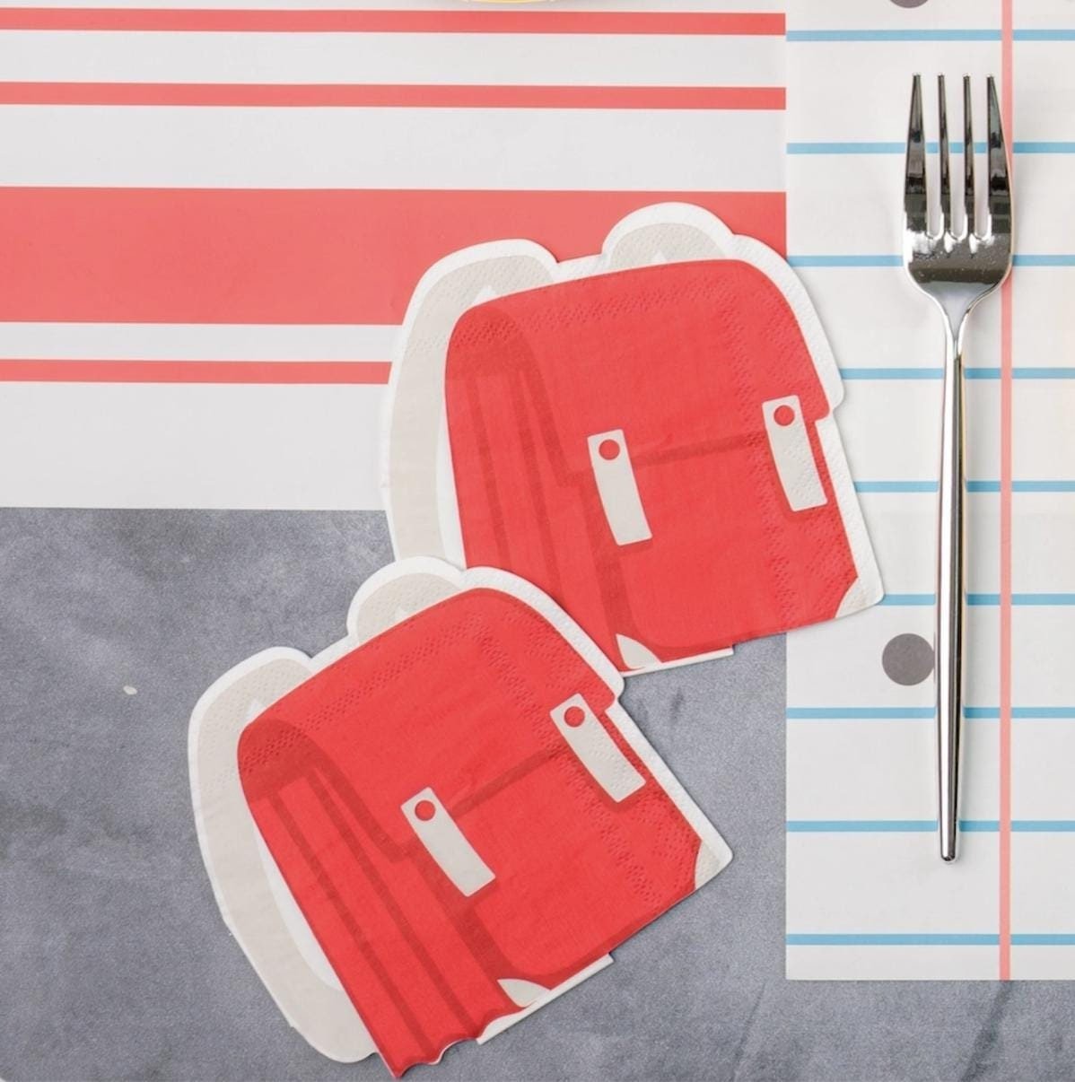 Red Backpack Napkins - Stesha Party