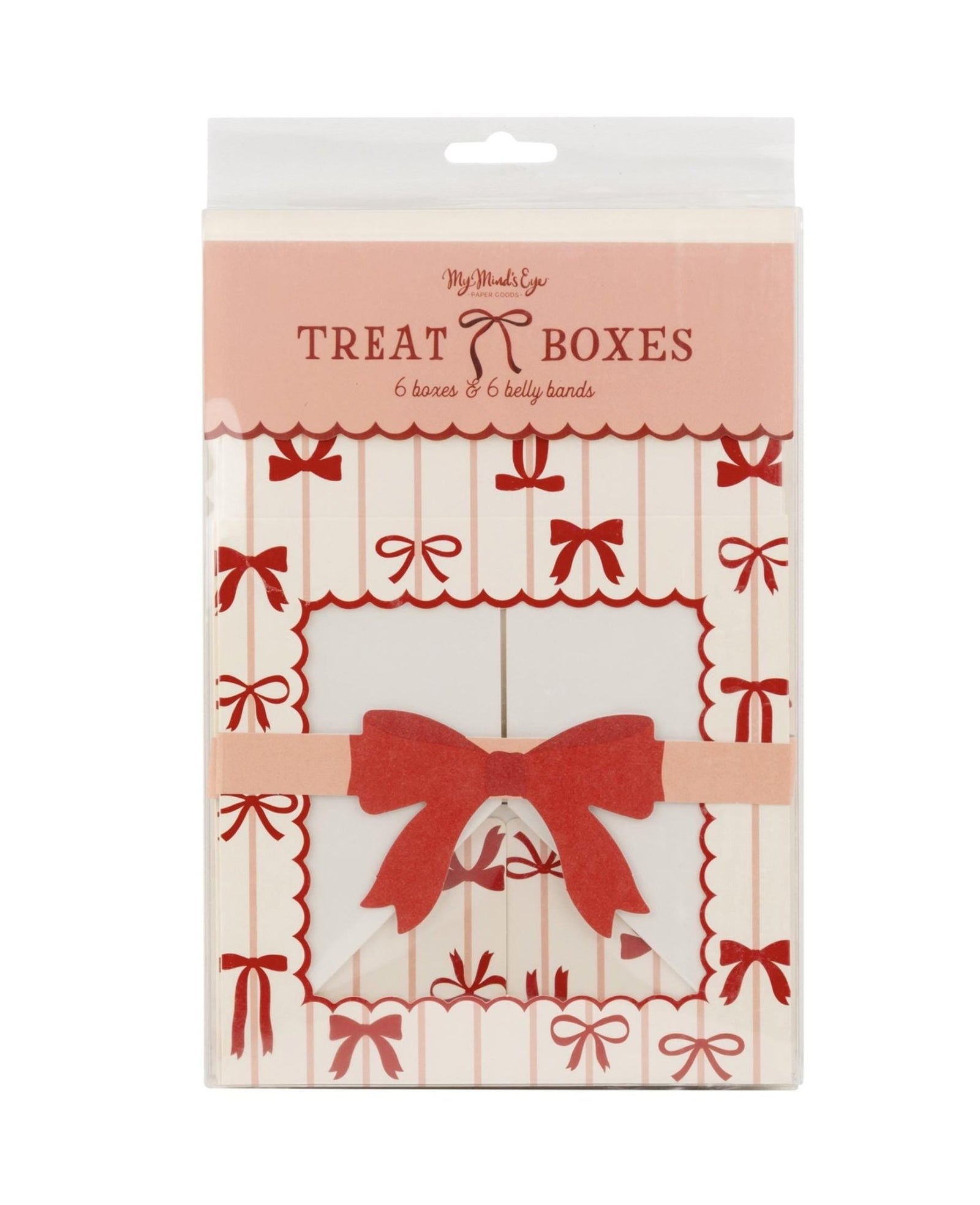 Red Bow Cookie Boxes 6ct - Stesha Party
