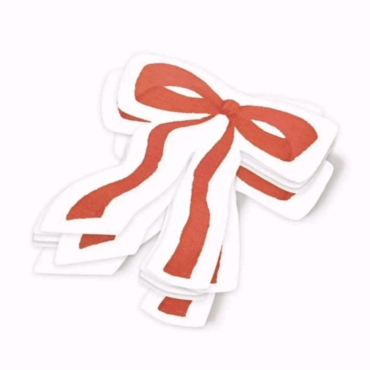 Red Bow Paper Napkins 24ct - Stesha Party