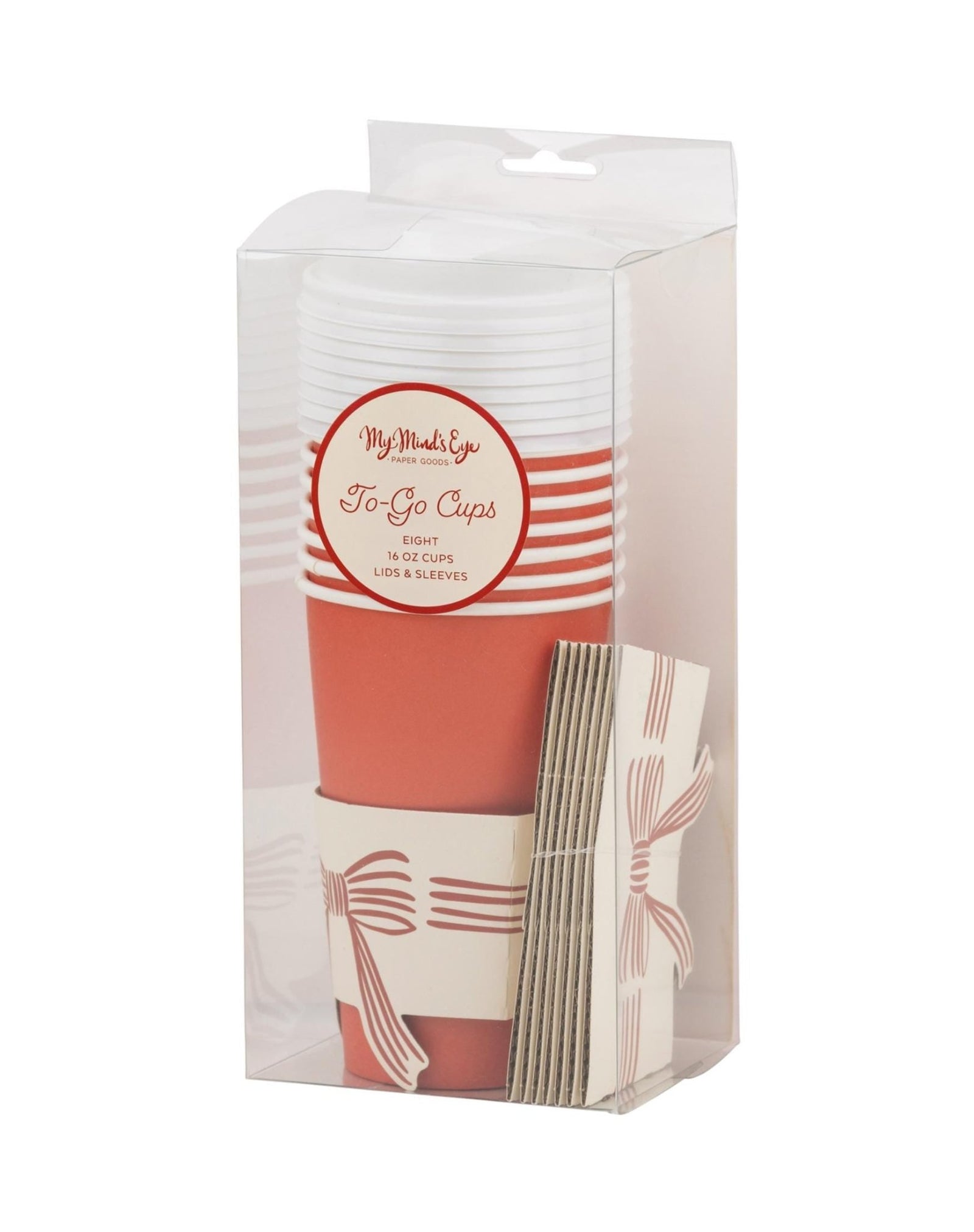 Red Bows Paper Coffee Cups - Stesha Party